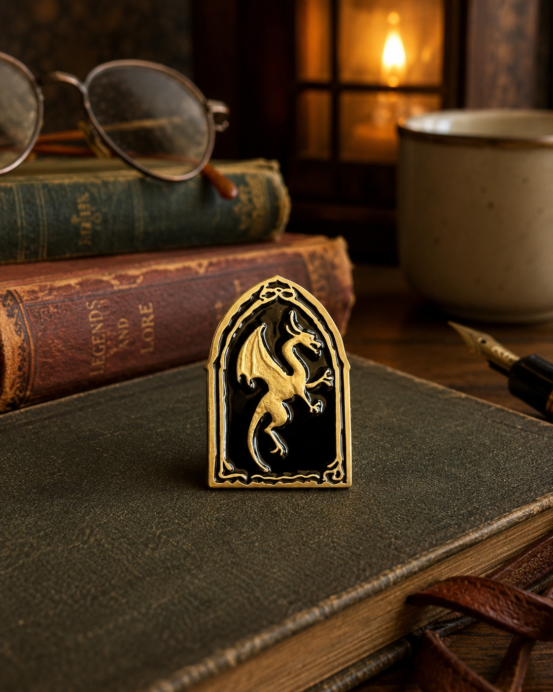 Ancient Wyvern Crest Pin