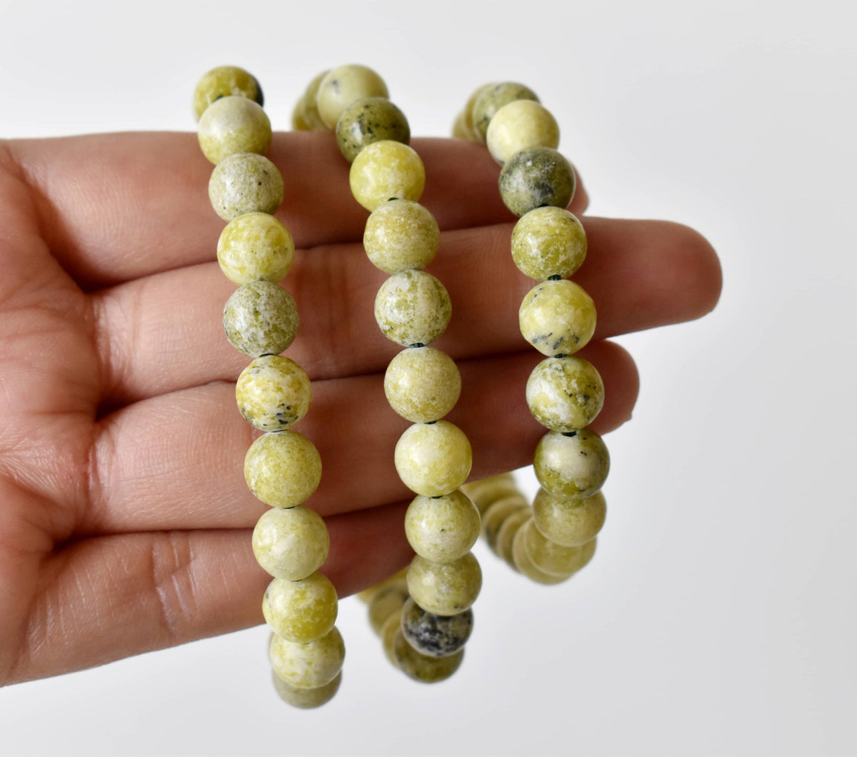 Healing Bracelet | Serpentine | Gemstone Beaded Bracelet: 8mm