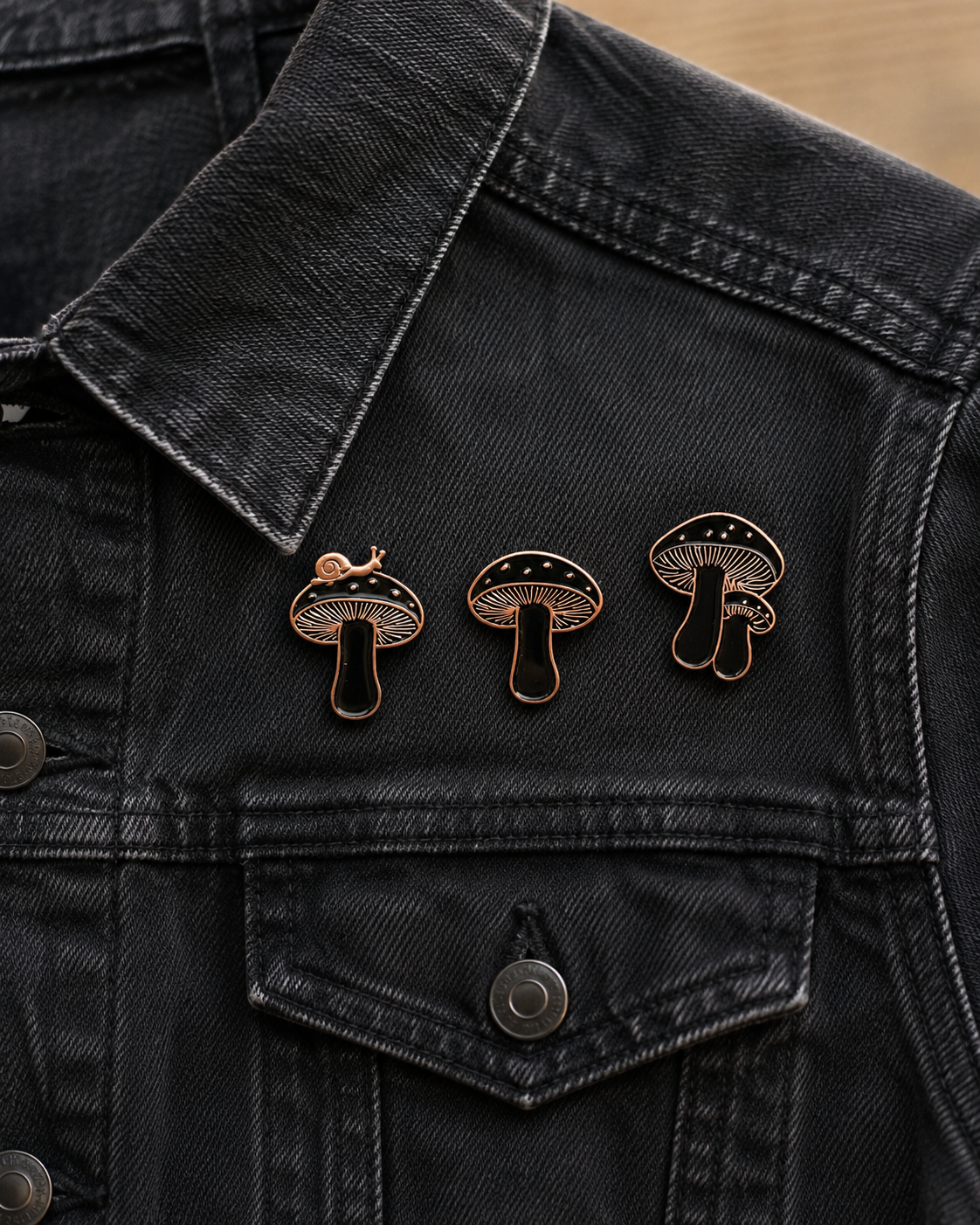 Little Fungi — Copper Cap Mushroom Assorted Pins 1Dz