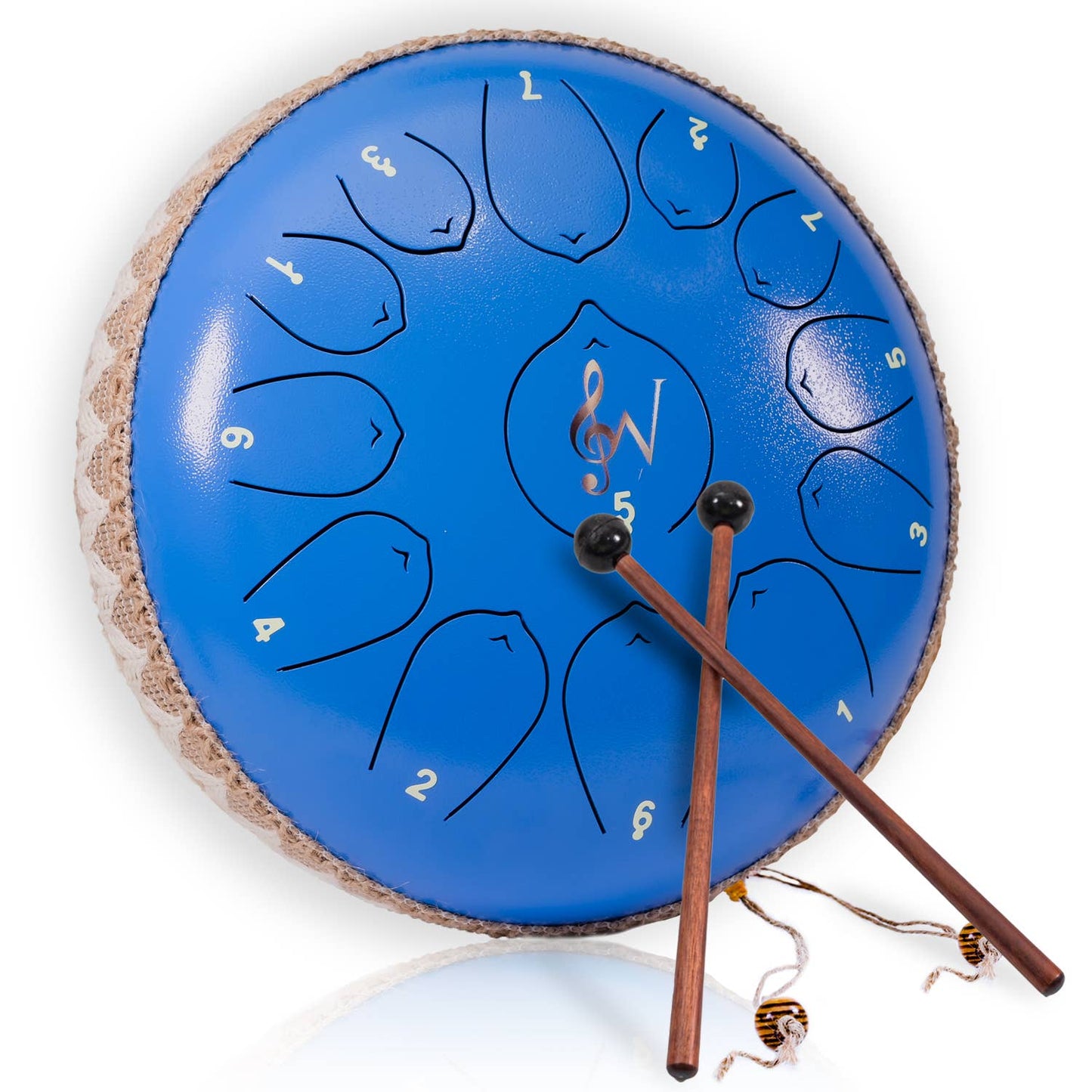 12-Inch Steel Tongue Drum - 13 Notes - Rain Drum - Black