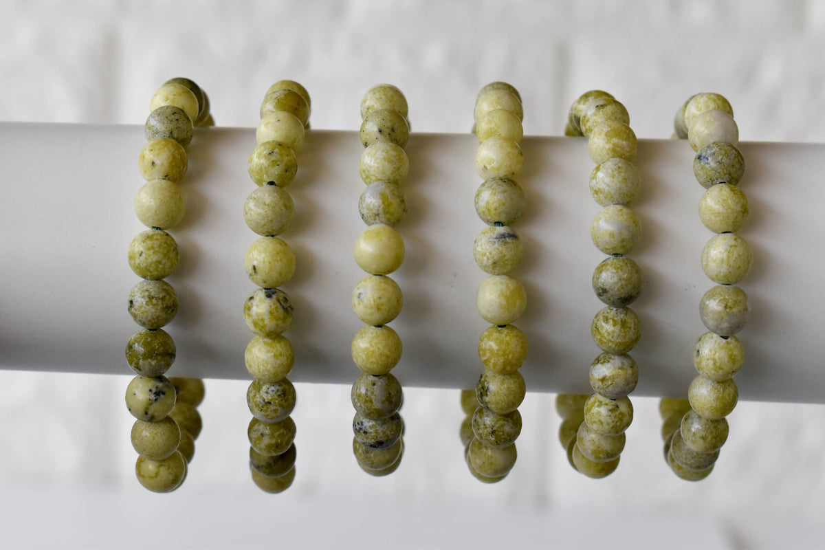 Healing Bracelet | Serpentine | Gemstone Beaded Bracelet: 8mm