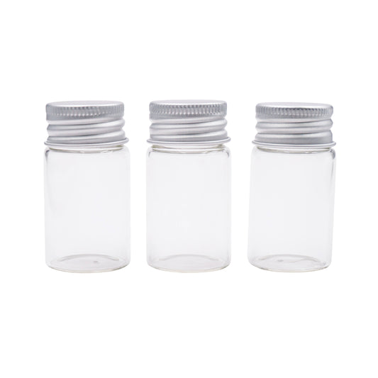 Small Glass Bottle w/ Screw Cap: BO-017 2.5cm x 5cm (3-ct)