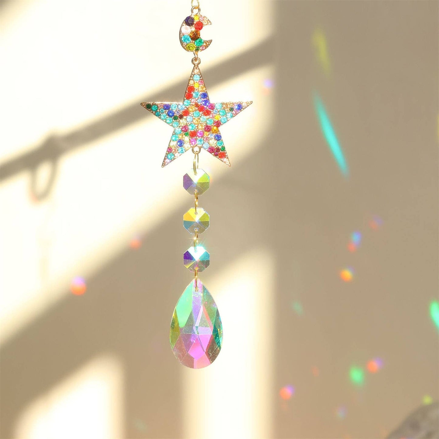 3+ Colorful Crystal Suncatcher Hanging DPH1923: Set