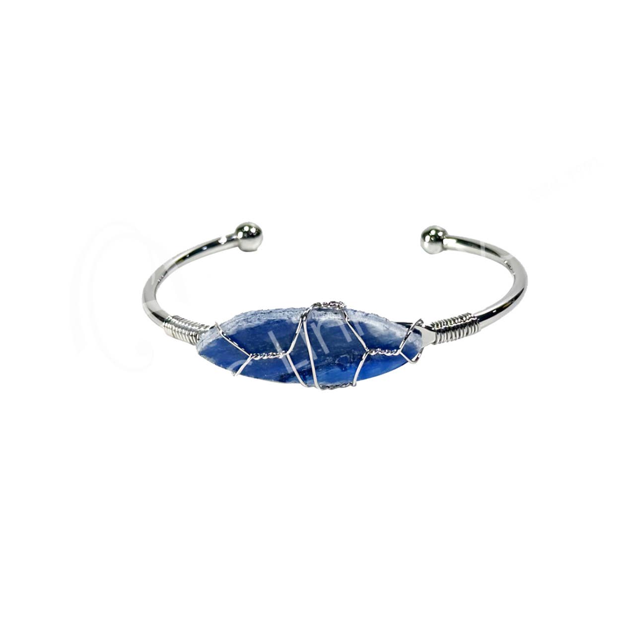 (PC)BRACELET - BRASS SILVER PLATED ADJUSTABLE WIRE WRAP KYA