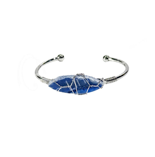(PC)BRACELET - BRASS SILVER PLATED ADJUSTABLE WIRE WRAP KYA