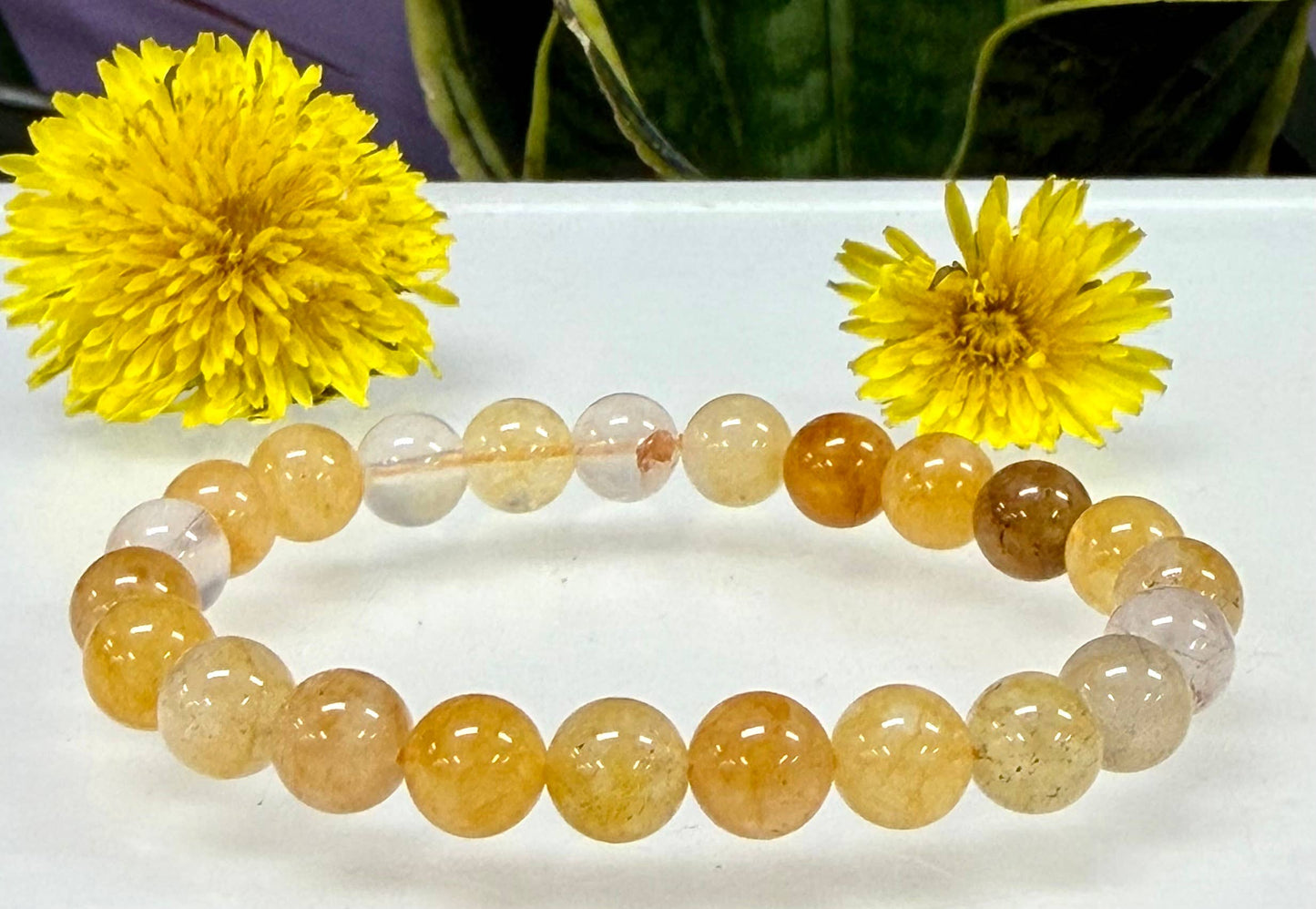 Natural Golden Healer 8mm Crystal Healing Stretch Bracelet