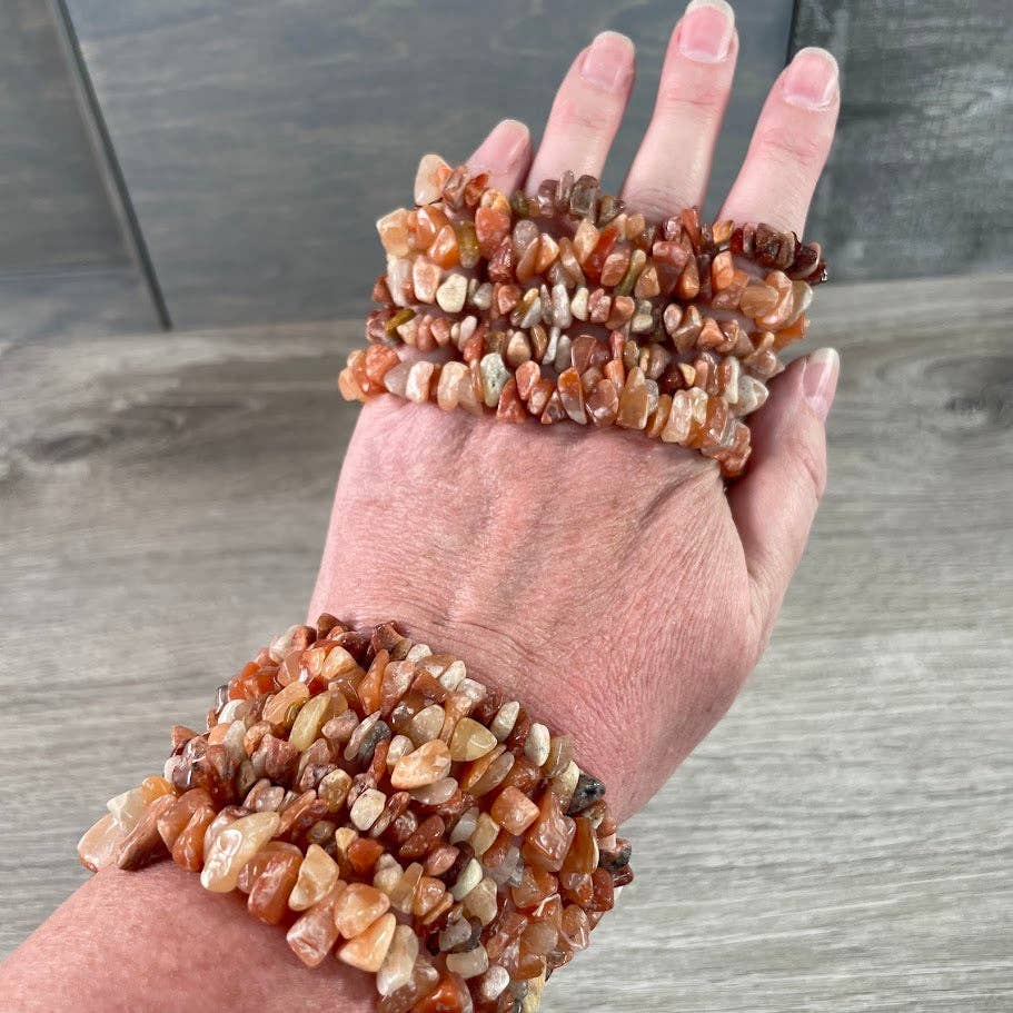 Gemstone Chip Bracelets – Common Crystals in Bulk Wholesale: Rose Quartz