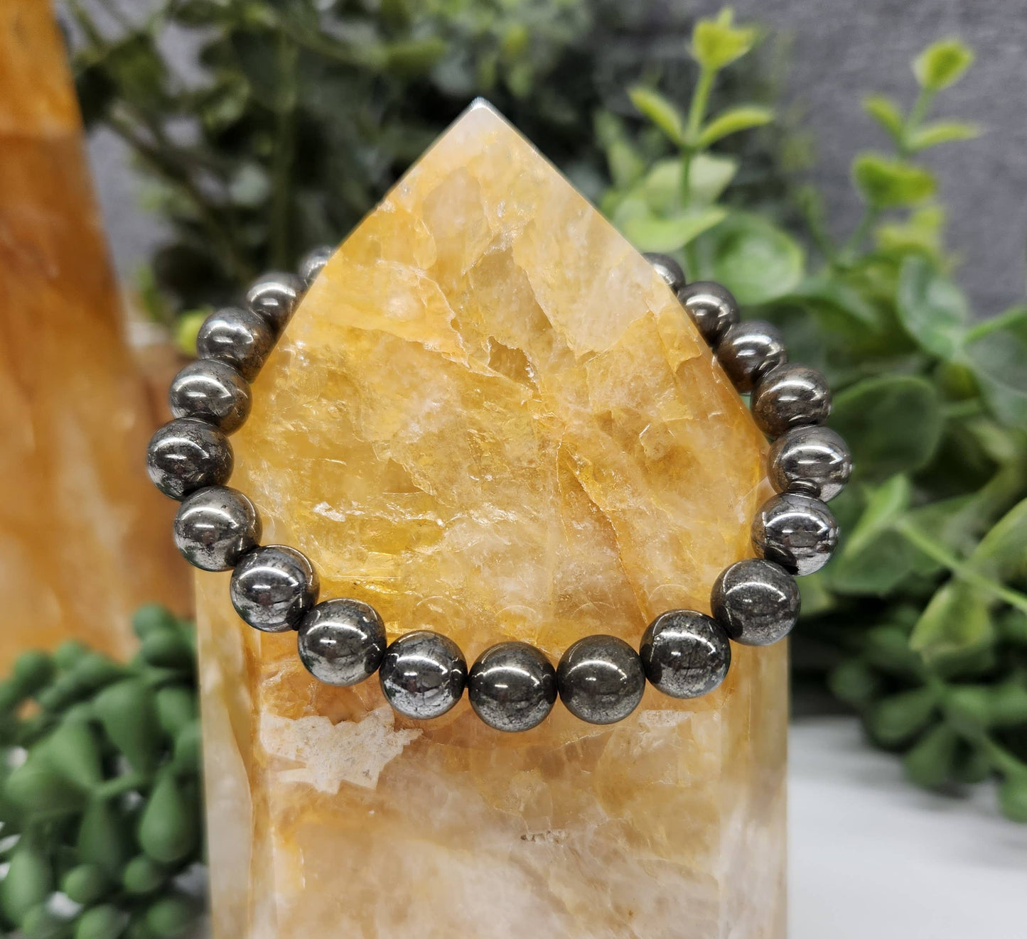 Pyrite Stretchable Bracelet 8MM beads