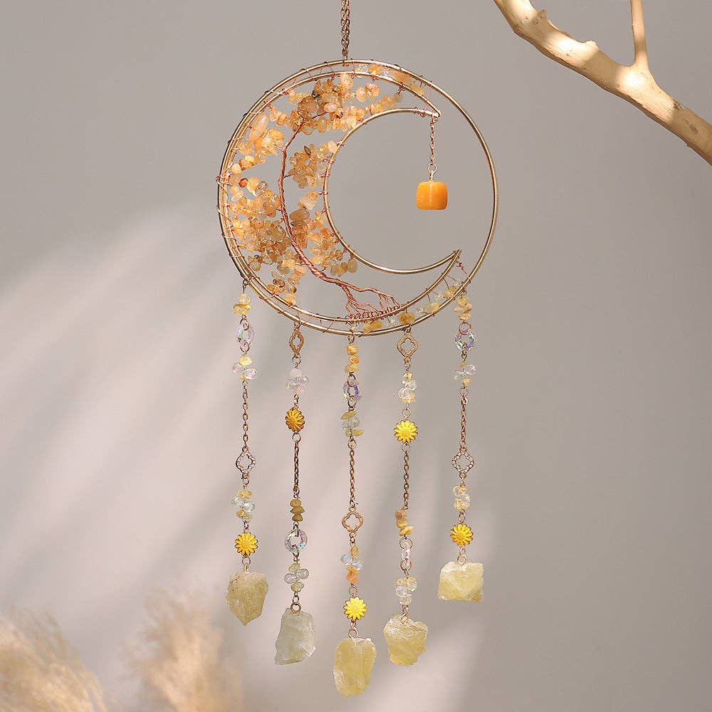 Simple Tree of Life Crystal Hanging Suncatcher 8ZA7HLS06: Colorful