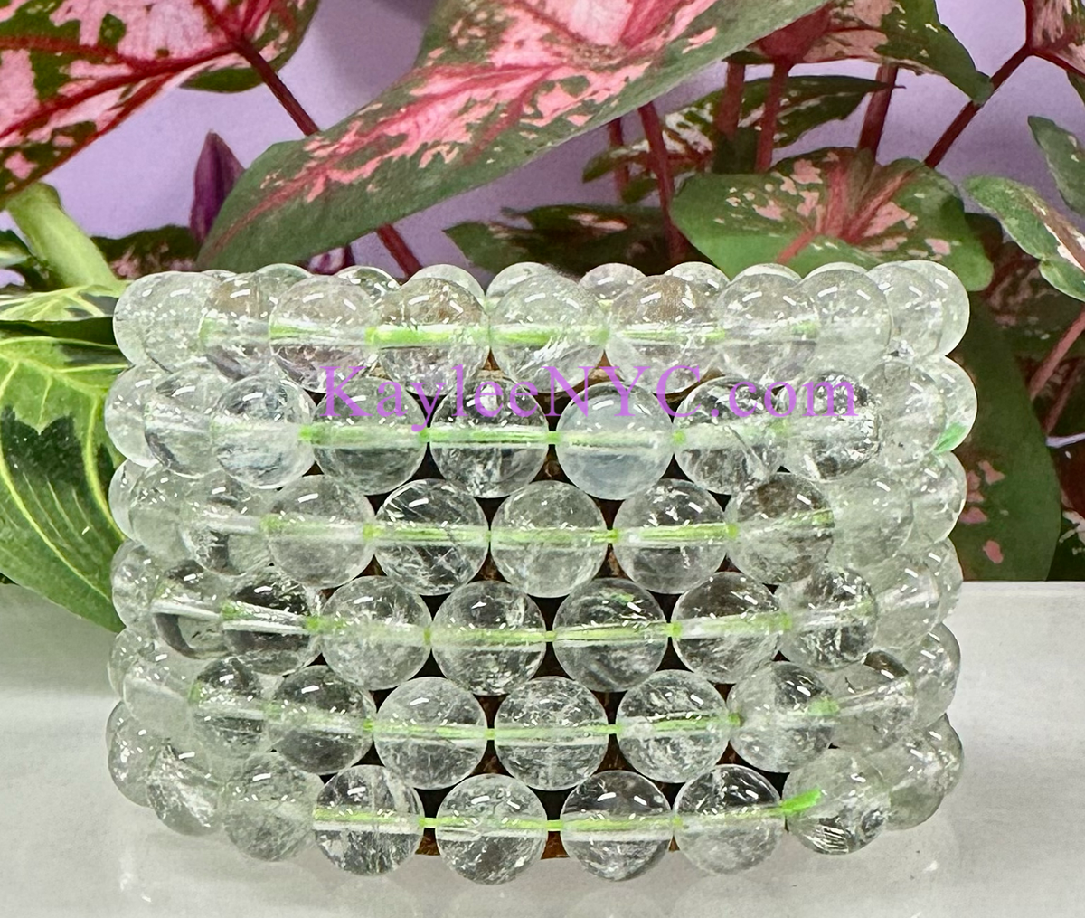8mm Prasiolite Crystal Healing Stretch Bracelet 7.5"
