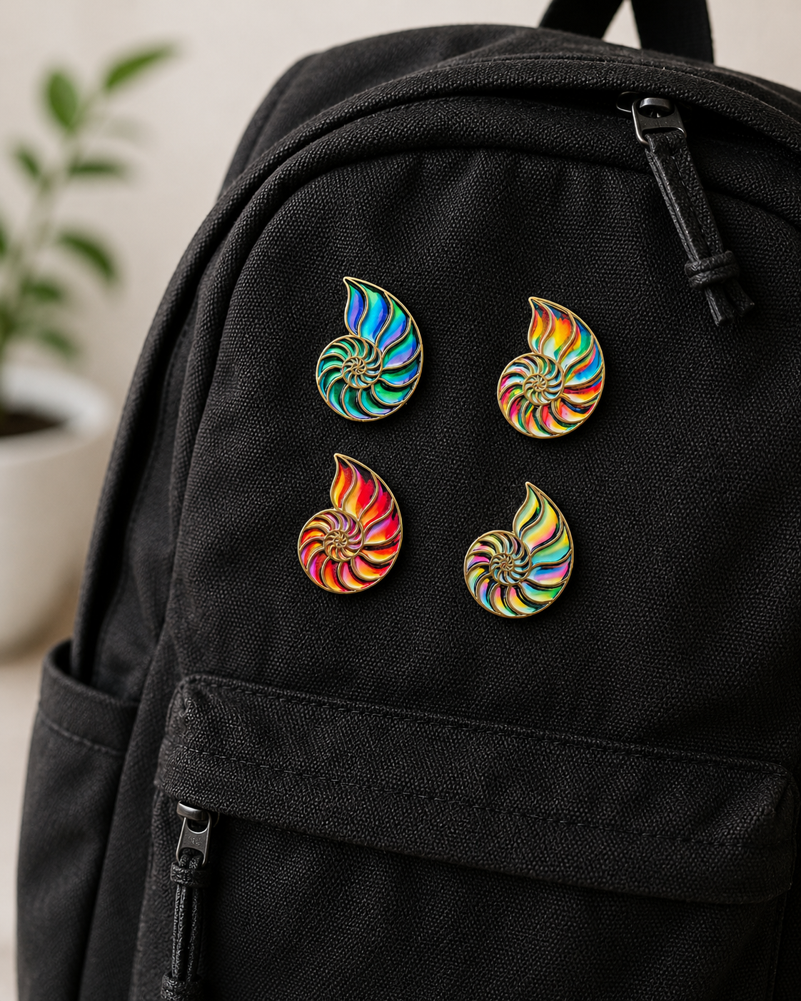 Ocean Spectrum — Nautilus Shell Assorted Pin 1Dz