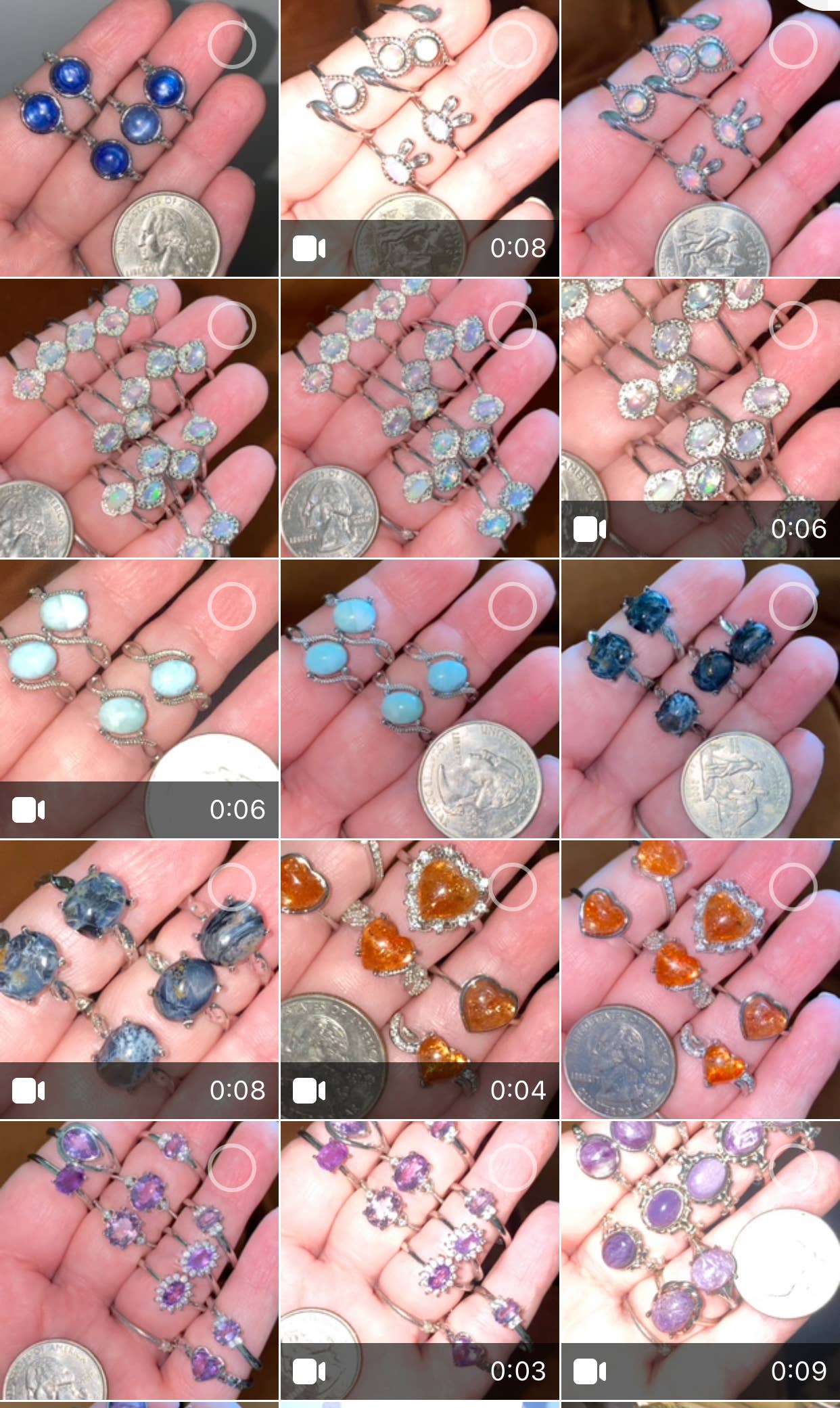 Silver Plated Adjustable Rings Assorted Rings Bulk Lot