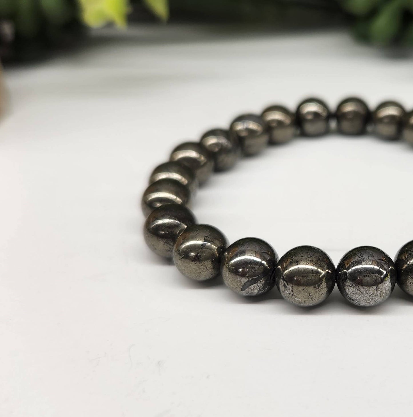 Pyrite Stretchable Bracelet 8MM beads
