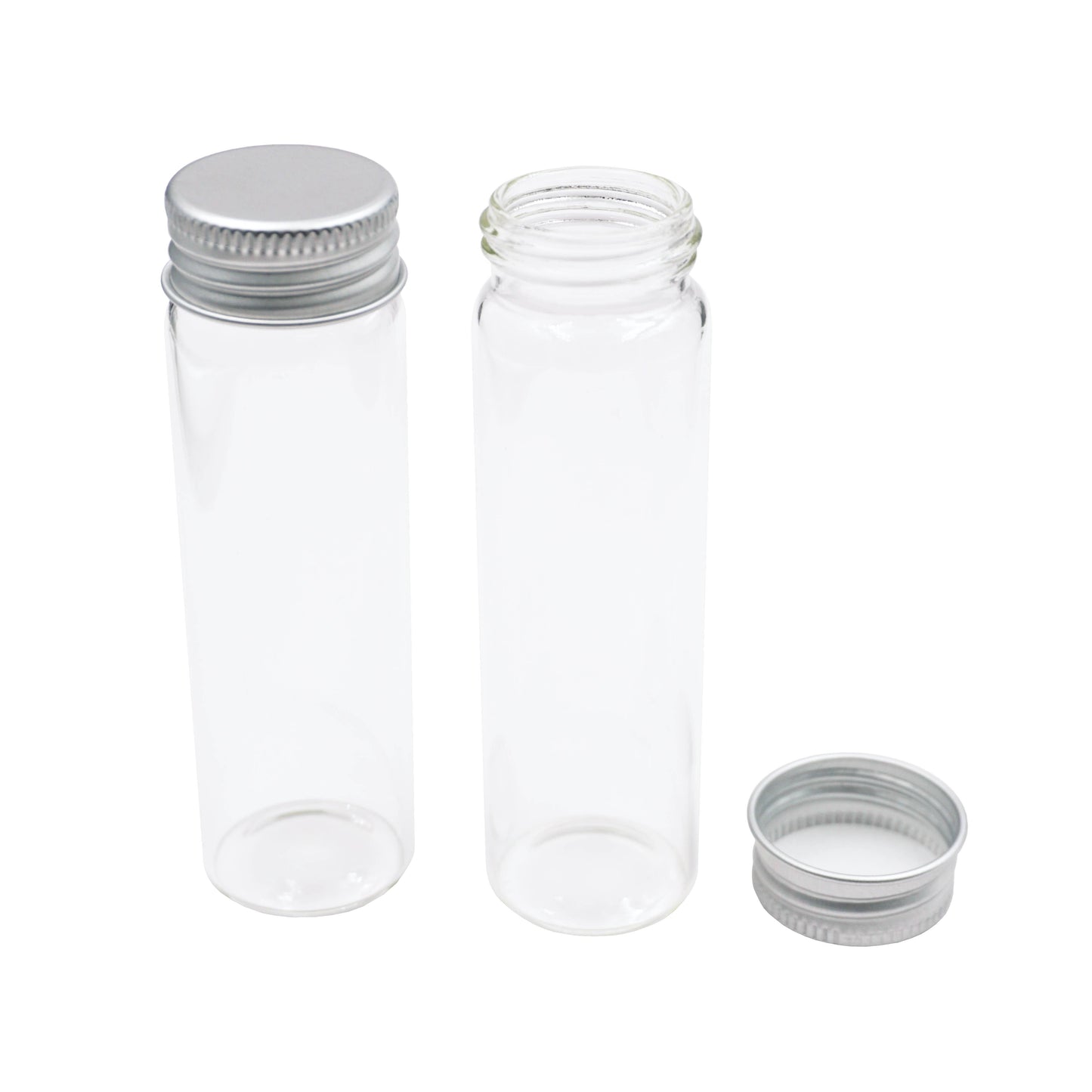 Small Glass Bottle w/ Screw Cap: BO-016 2cm x 4.5cm (4-ct)