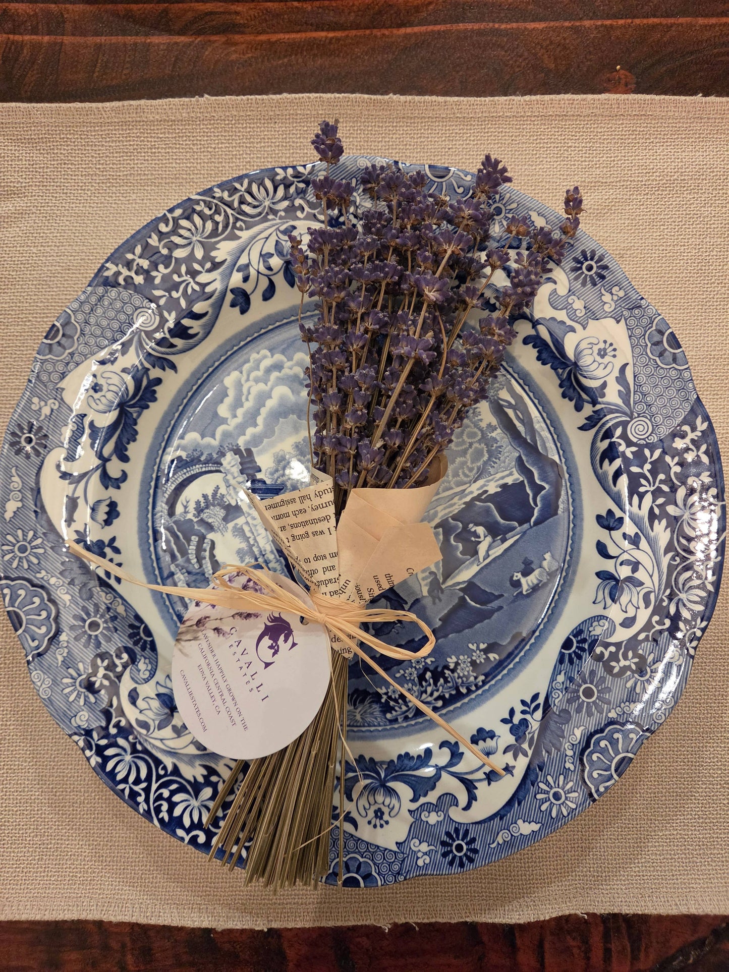 Mini Dried Lavender Posies – Place Settings, Rustic Weddings: Style 1