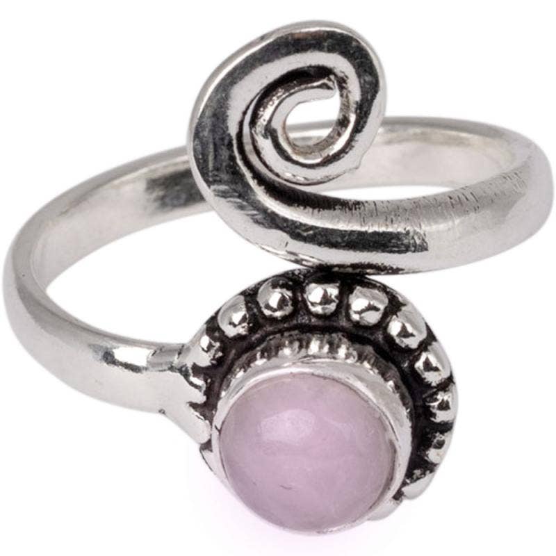 ASSORTED ADJUSTABLE BRASS SCROLL RINGS: Tiger Eye