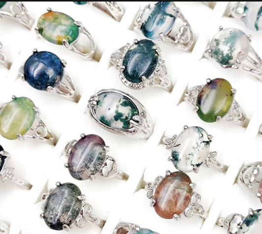 Bulk Crystal Rings Rings Bulk Set Crystal Rings Fitted: Mix