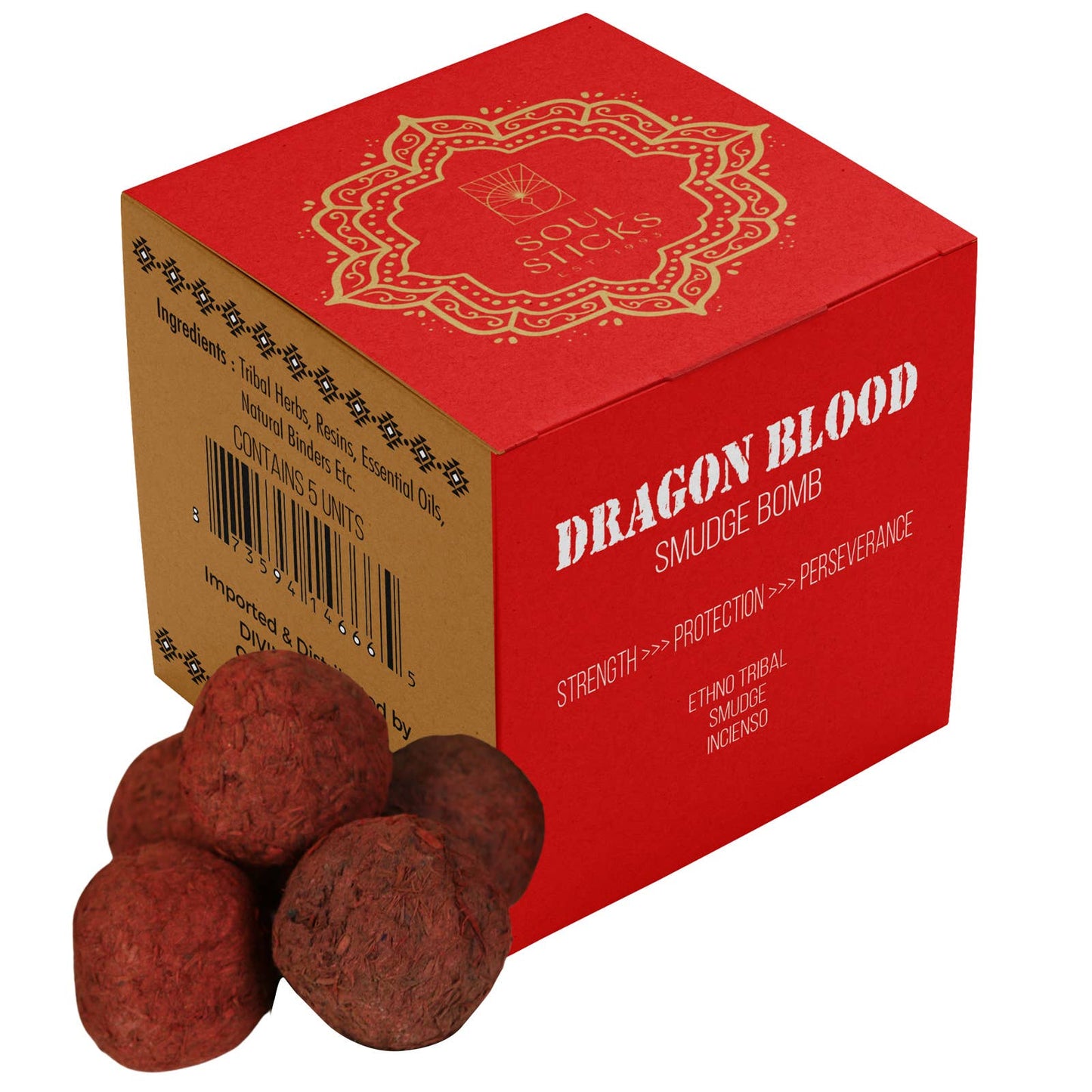 Smudge Bombs w/ Burner - Dragon's Blood 2.5" x 2.5"