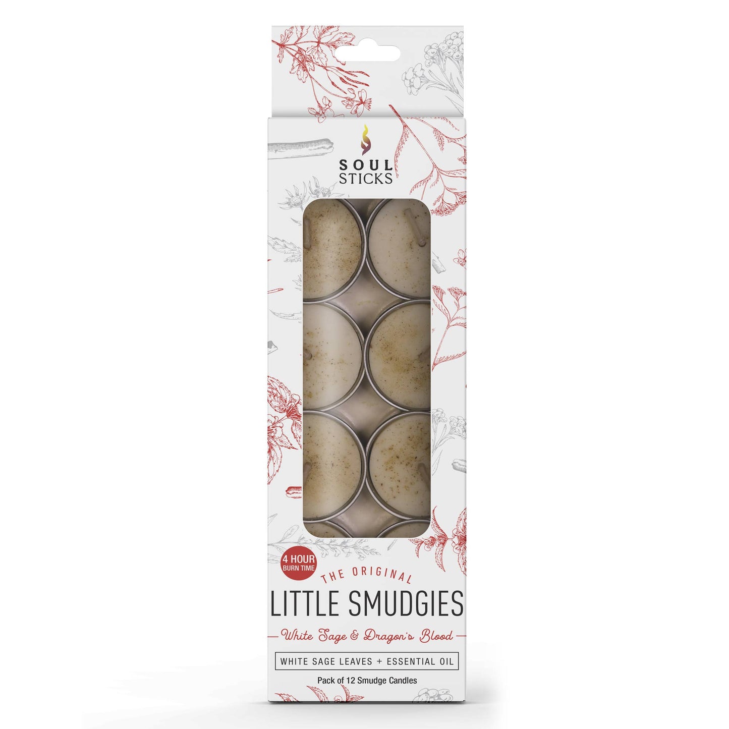 Soy Smudge Candle, Dragon's Blood Sage - Smudgies (12 pk.)