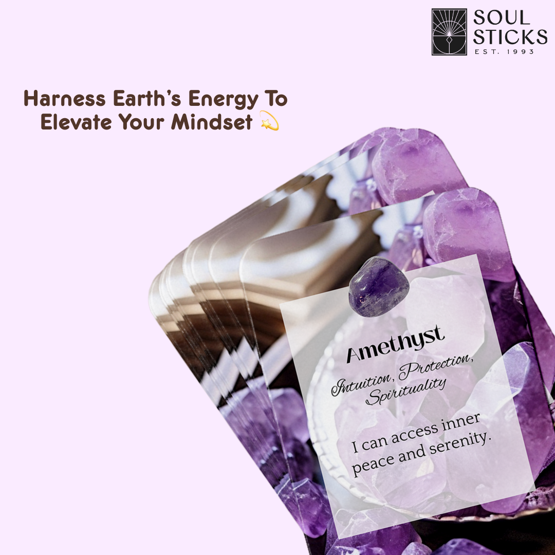 Affirmations Card Deck - Crystal Healing | 5.5" x 3.5"