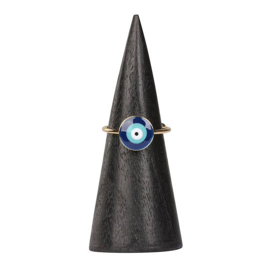 Silver Evil Eye Adjustable Ri
