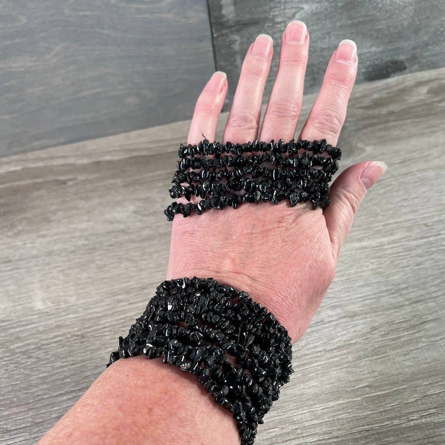 Gemstone Chip Bracelets – Premium Stones Crystal Jewelry: Pink Opal