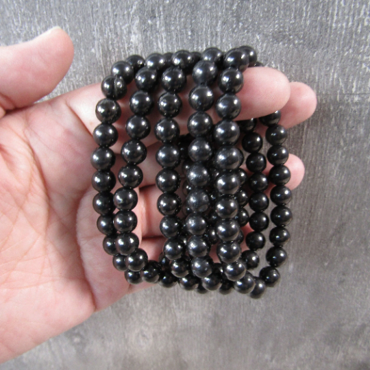 8mm Round Gemstone Beaded Bracelets – Assorted Crystals Bulk: Pink Lepidolite