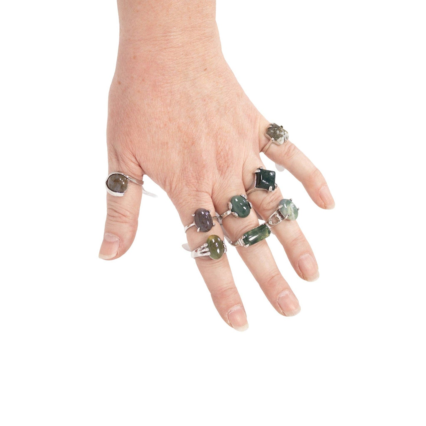 Gemstone Rings Assortment – 100 or 50 Mixed Stone Rings: Assorted Lg 50