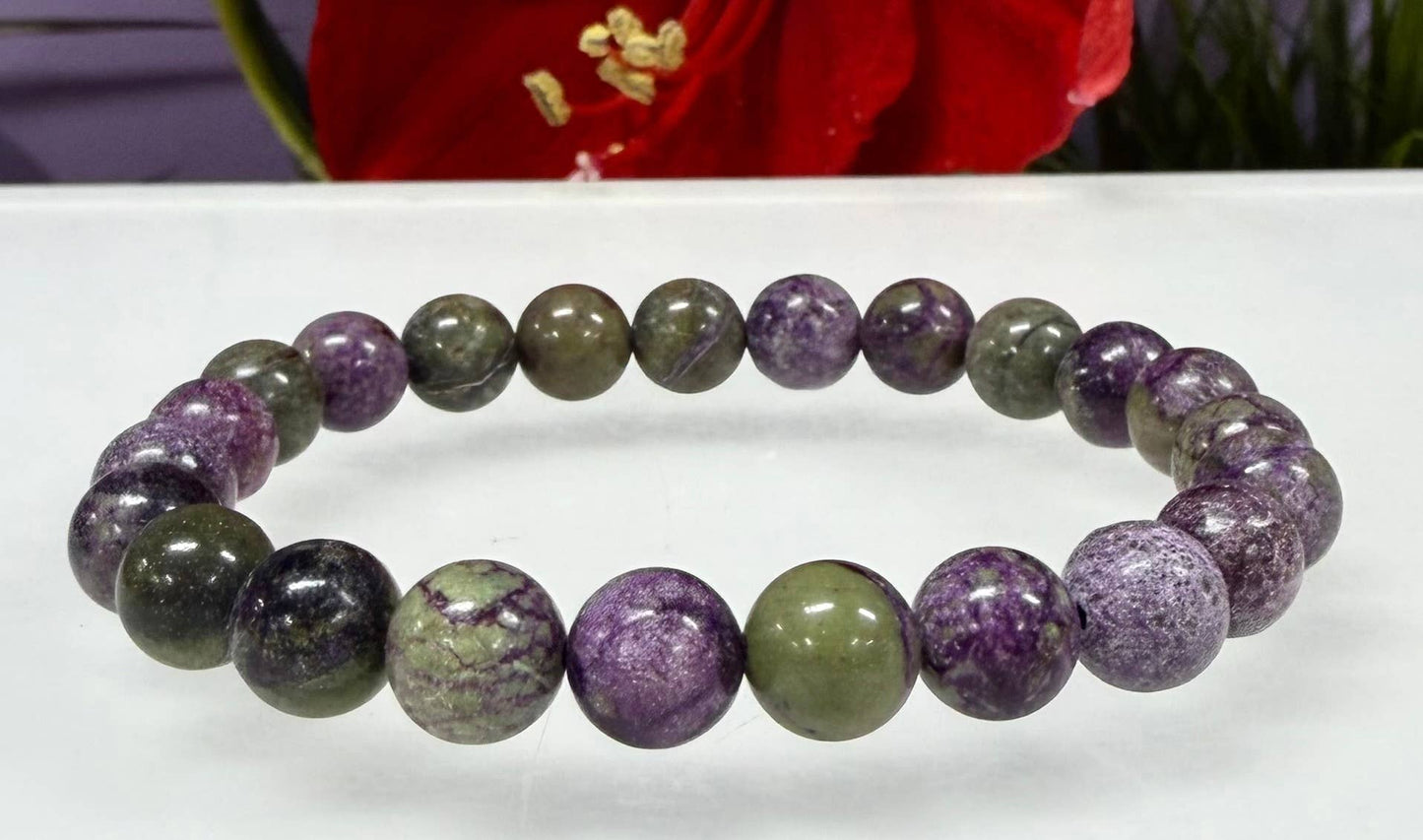 Natural Atlantisite 8mm Crystal Healing Stretch Bracelets
