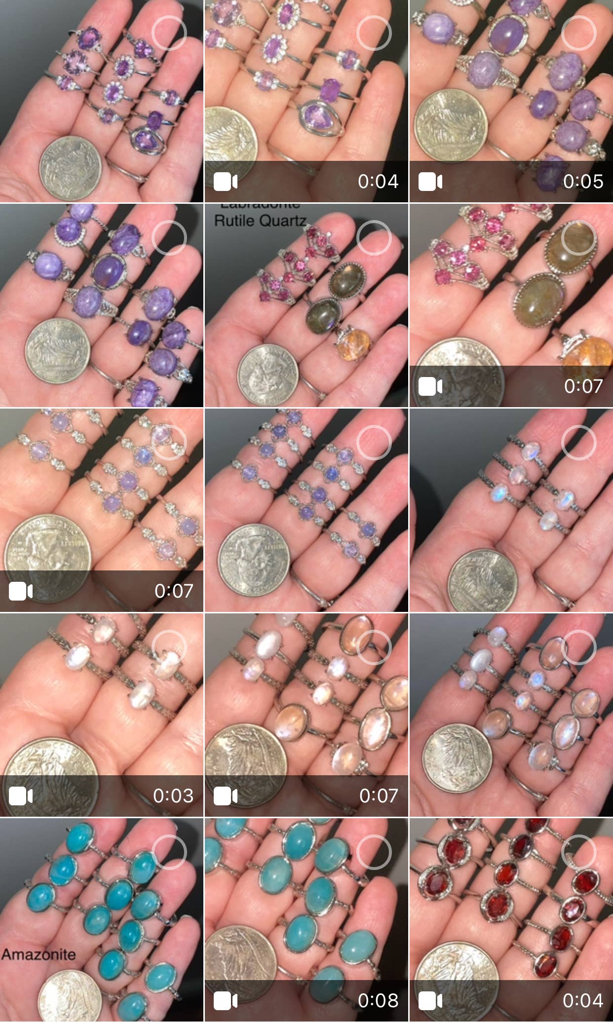 Silver Plated Adjustable Rings Assorted Rings Bulk Lot