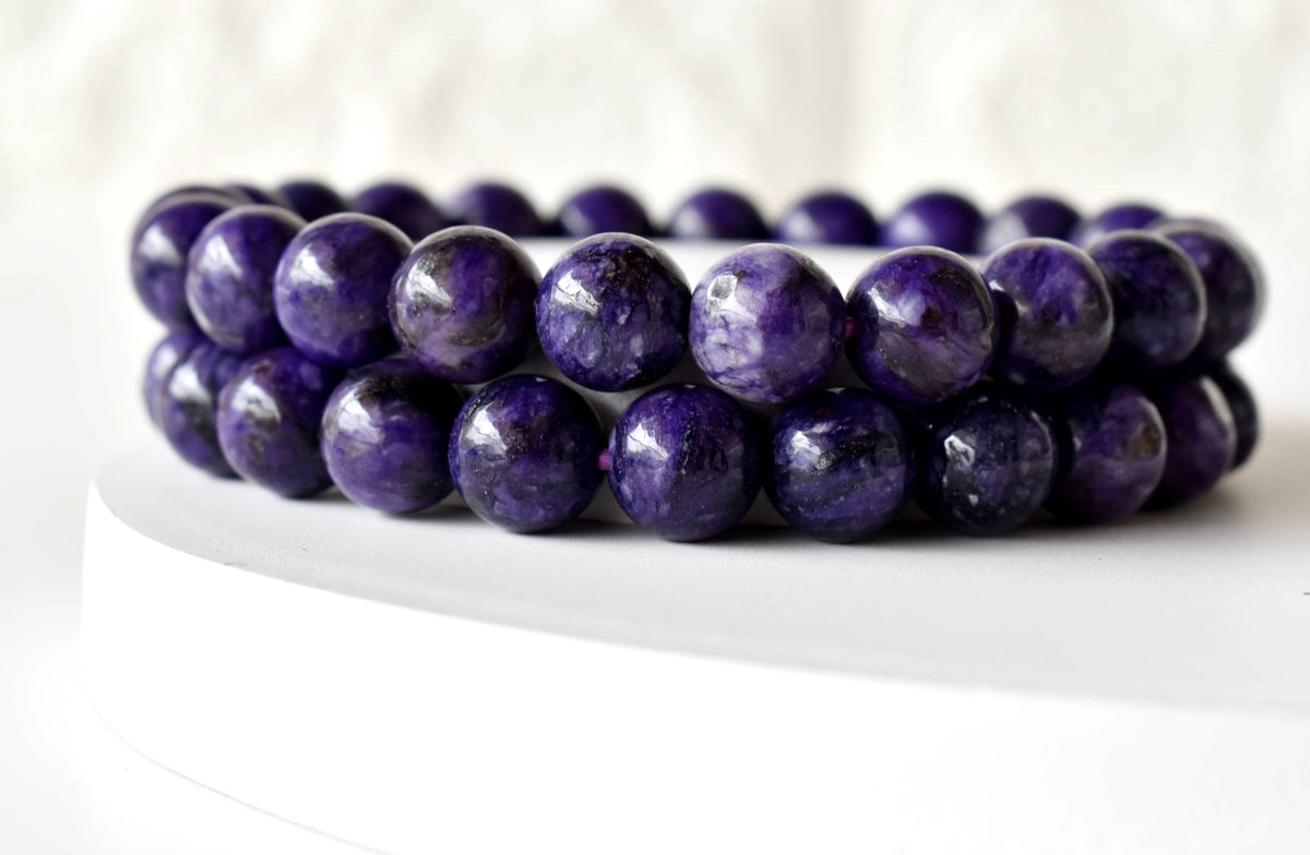 Healing Bracelet | Charoite Bracelet | Gemstone Bracelet: 8mm