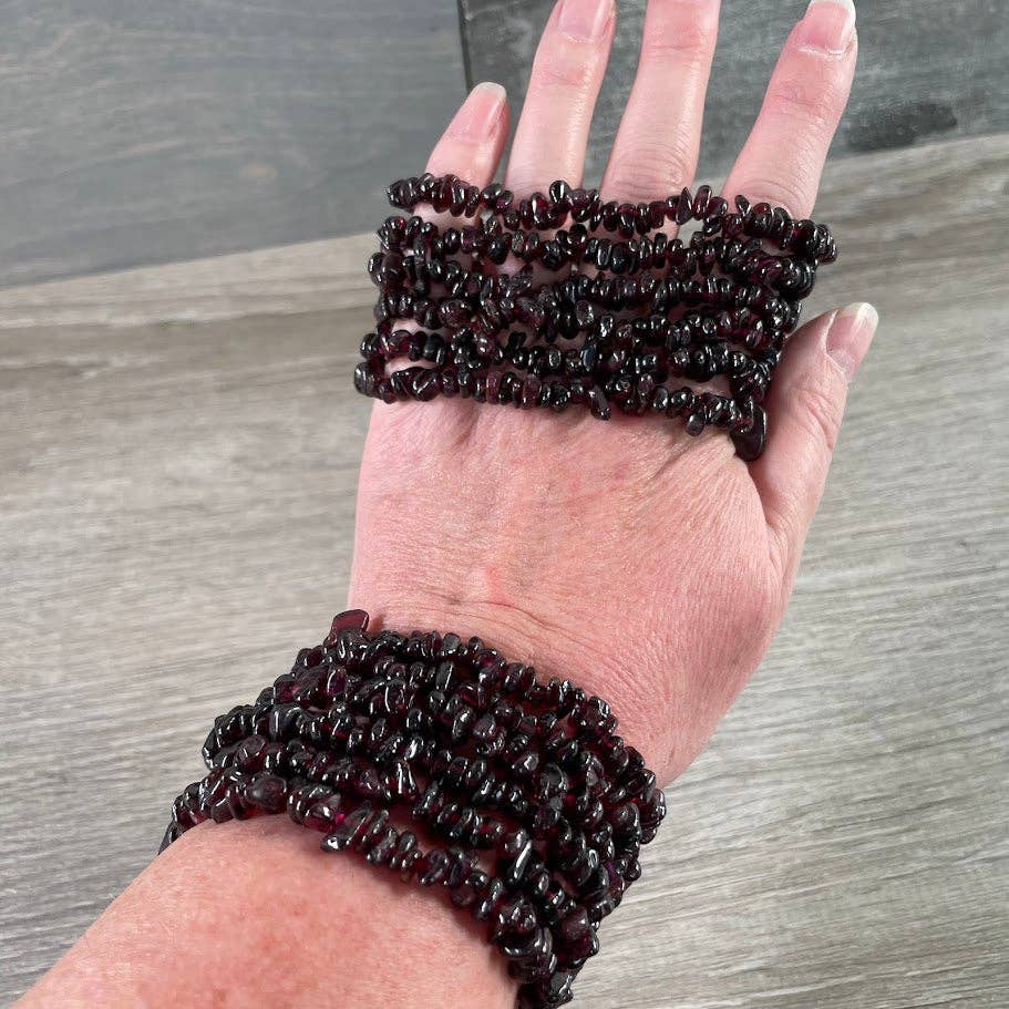 Gemstone Chip Bracelets – Premium Stones Crystal Jewelry: Smoky Quartz