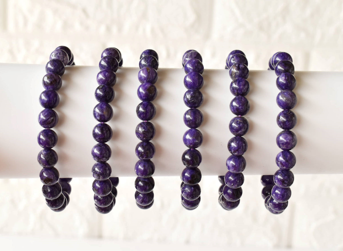 Healing Bracelet | Charoite Bracelet | Gemstone Bracelet: 8mm