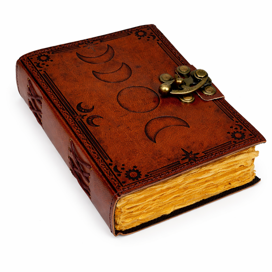 Leather Embossed Journal - Sun & Moon (5 x 7 in.)