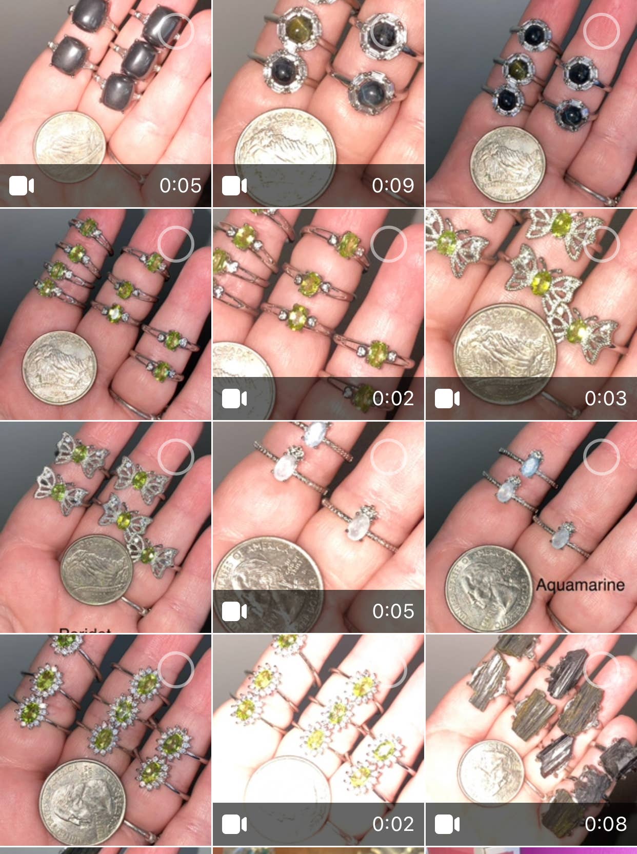 Silver Plated Adjustable Rings Assorted Rings Bulk Lot
