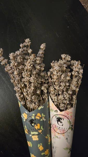 Lavender Posy Bouquet - Farm-Grown Dried Lavender: Purple