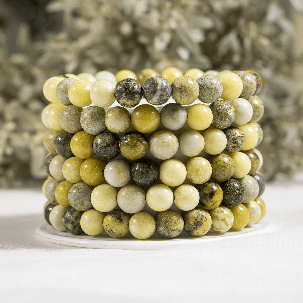 Healing Bracelet | Serpentine | Gemstone Beaded Bracelet: 8mm