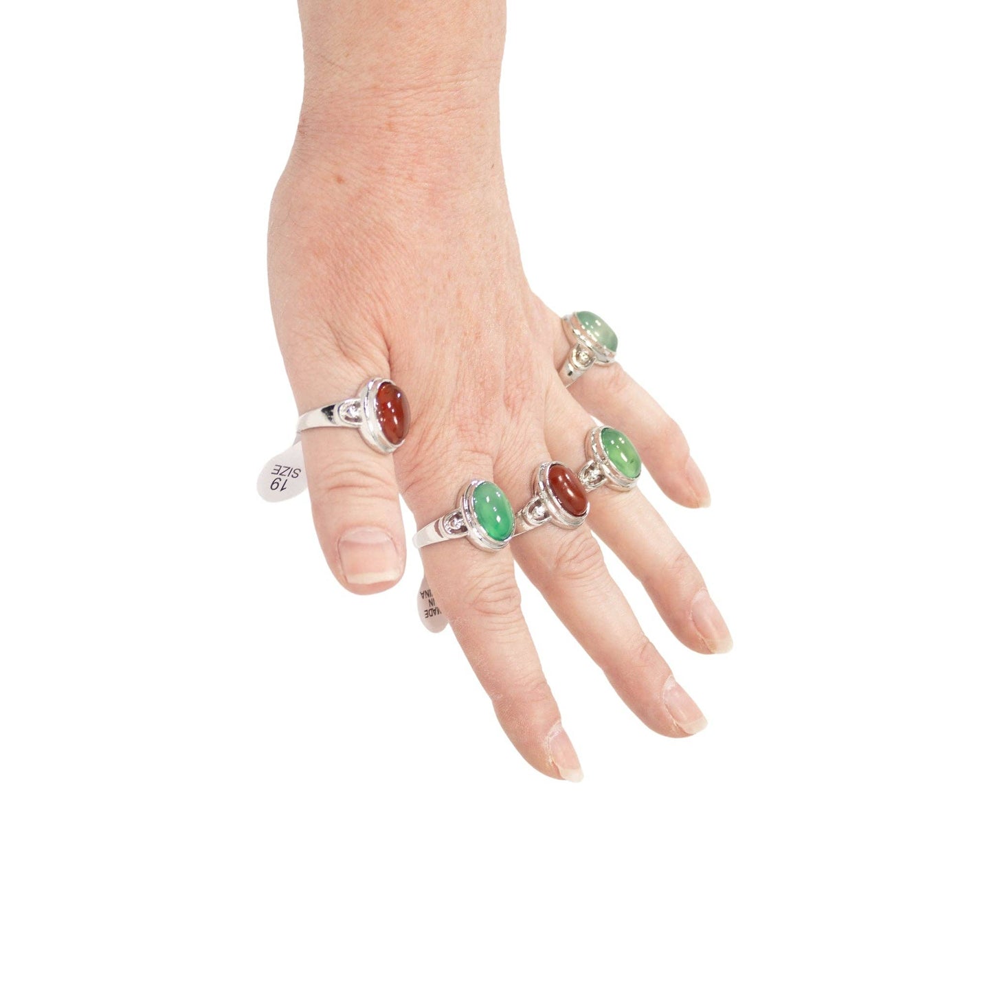 Gemstone Rings Assortment – 100 or 50 Mixed Stone Rings: Assorted Lg 50