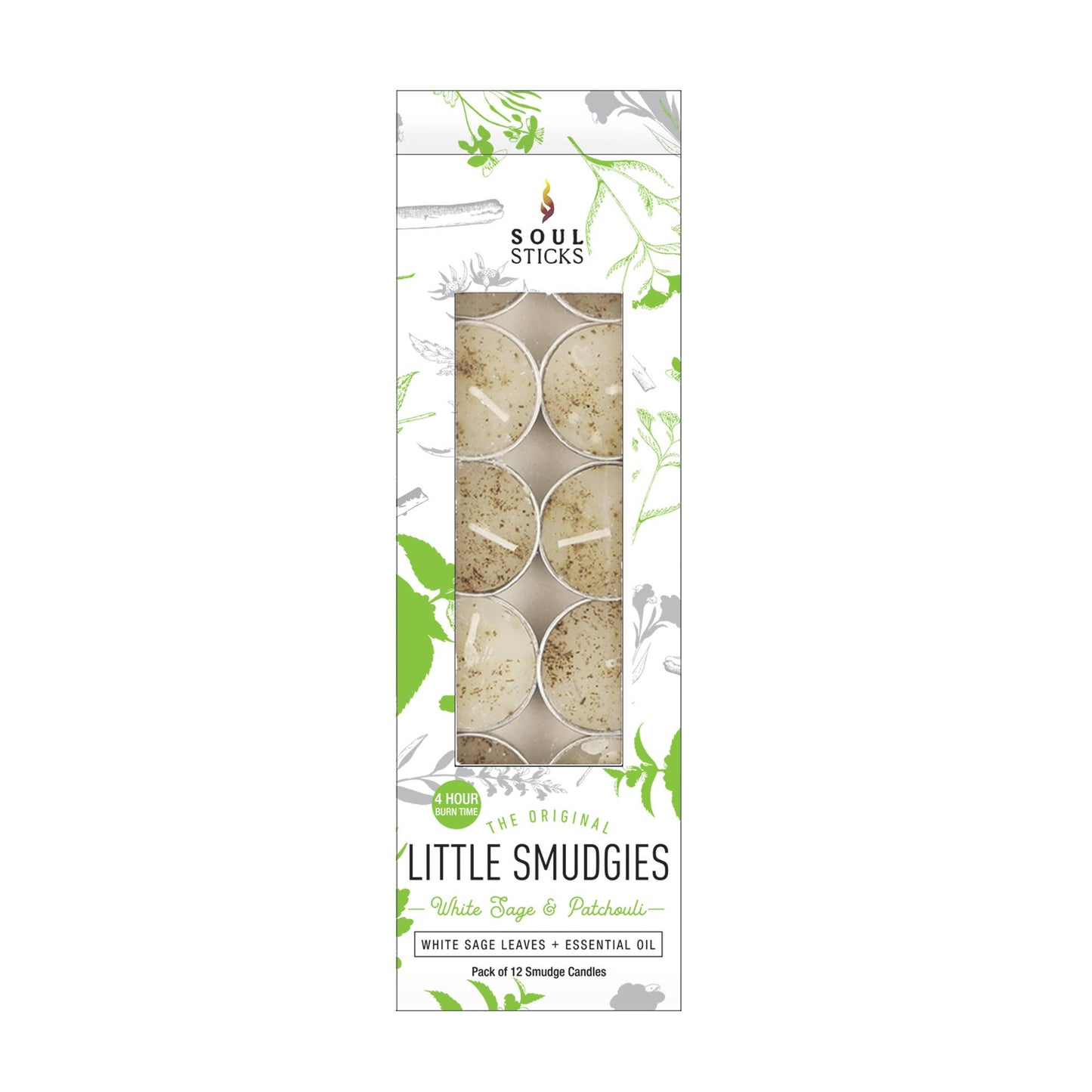 Soy Smudge Candle, Patchouli - Little Smudgies (12 pk.)