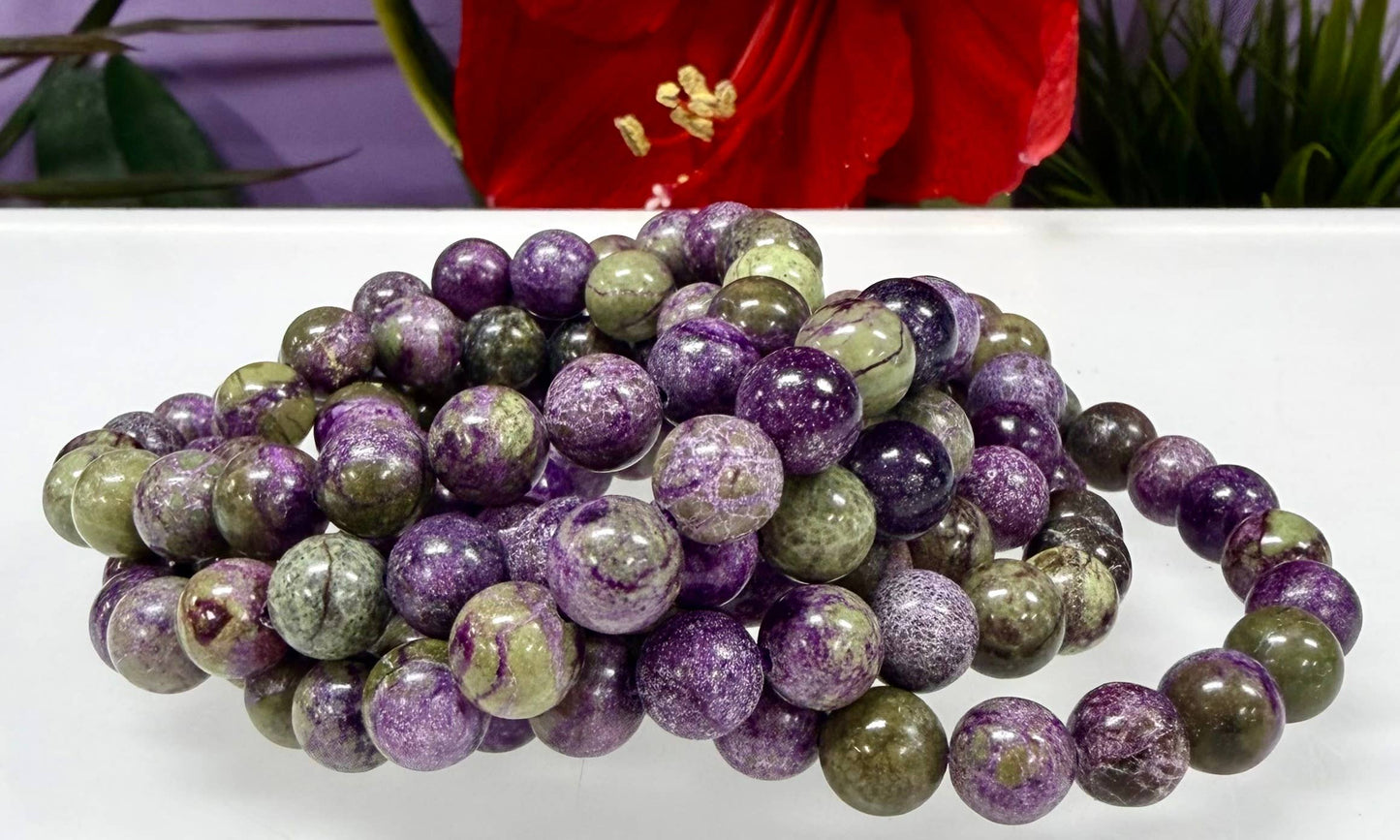 Natural Atlantisite 8mm Crystal Healing Stretch Bracelets