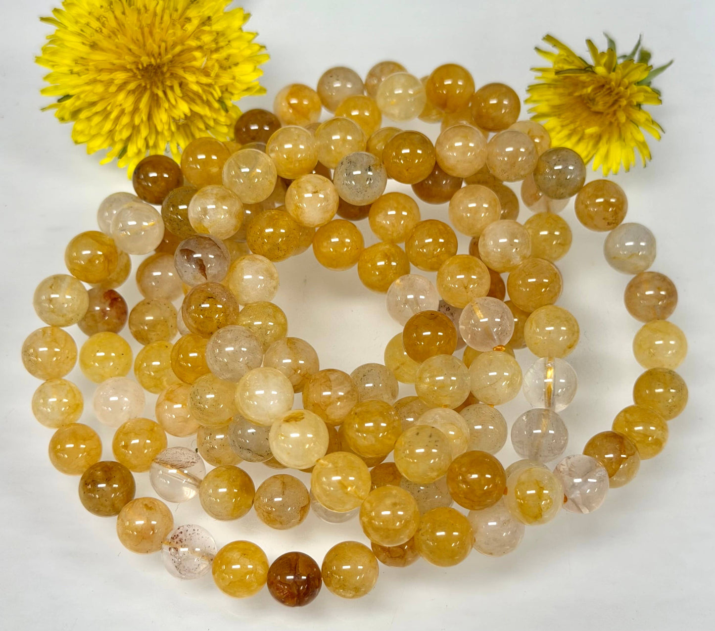Natural Golden Healer 8mm Crystal Healing Stretch Bracelet
