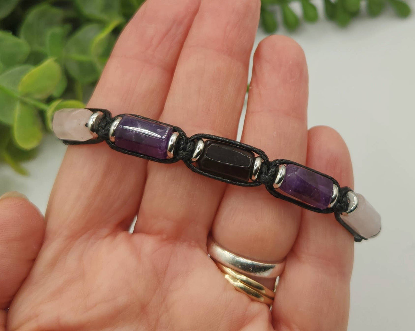 ANXIETY SUPPORT-Unisex/Men's Adjustable Bracelet 8"-9.5"L: OPTION #1: Bracelets Only