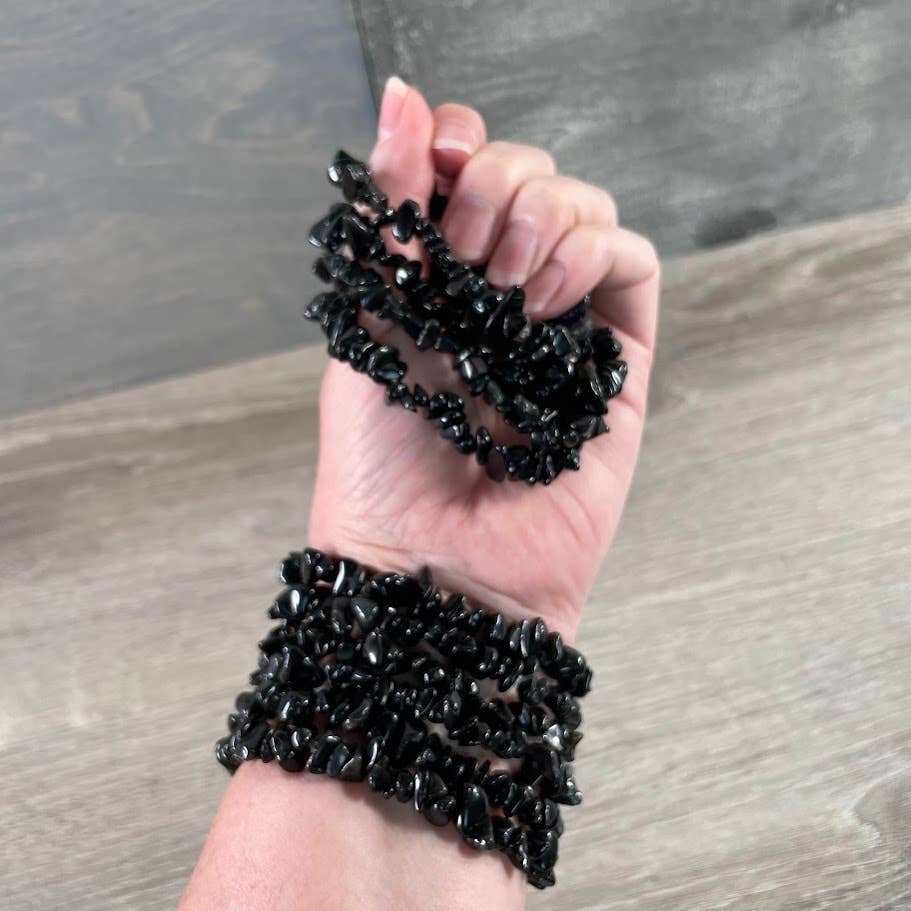 Gemstone Chip Bracelets – Common Crystals in Bulk Wholesale: Obsidian
