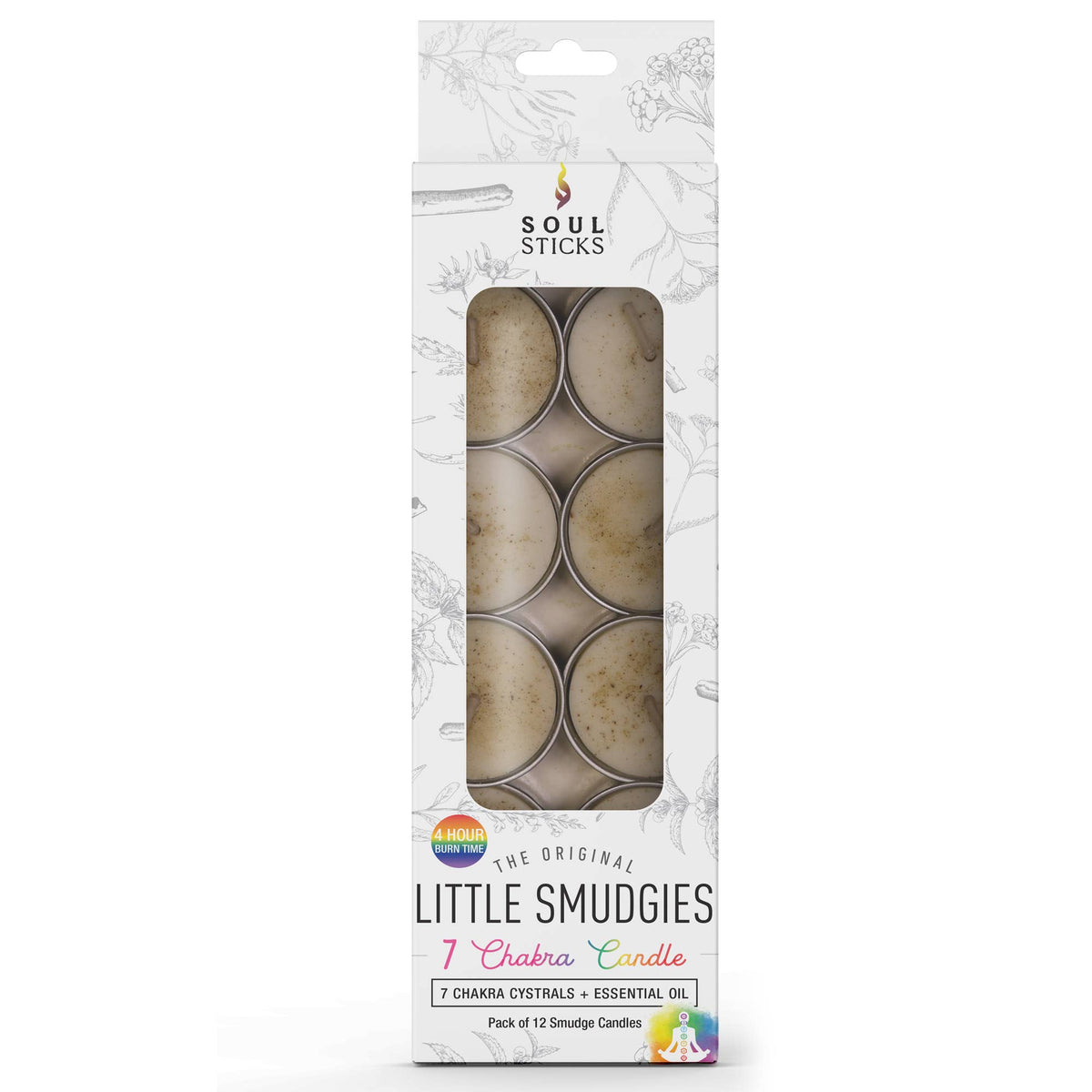 Soy Smudge Candle, 7 Chakras - Little Smudgies (12 pk.)