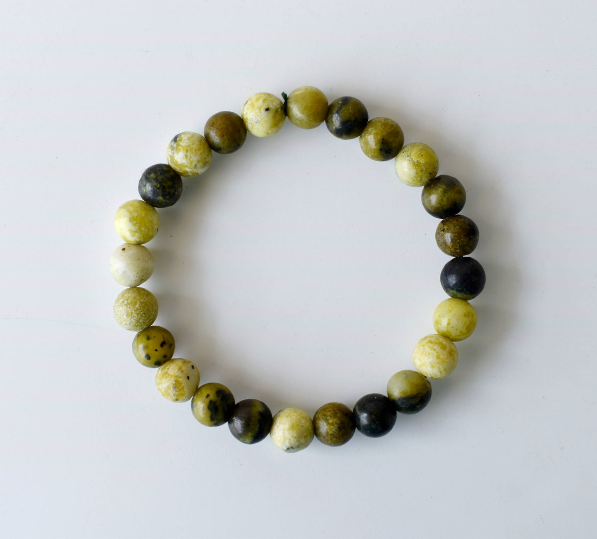 Healing Bracelet | Serpentine | Gemstone Beaded Bracelet: 8mm