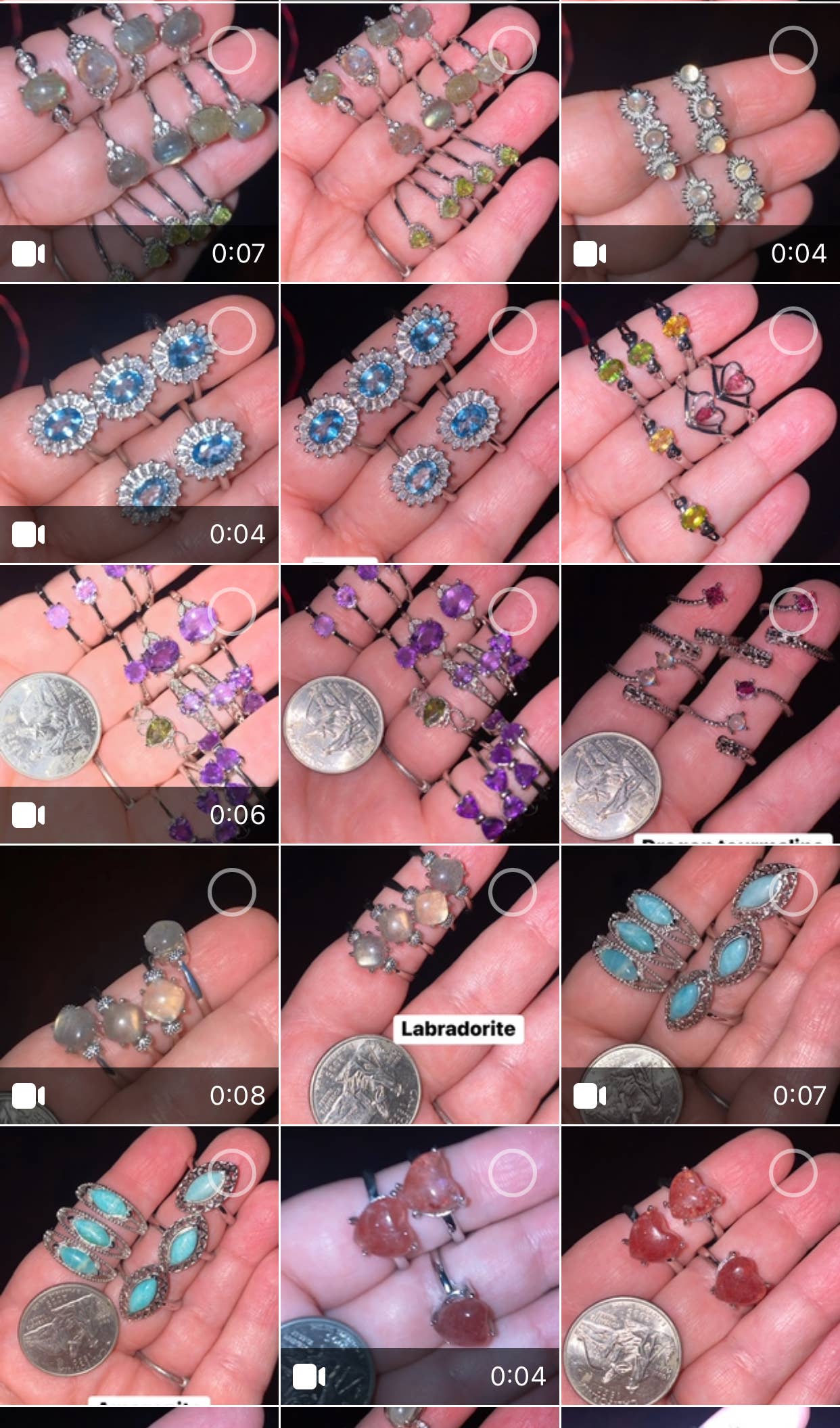 Silver Plated Adjustable Rings Assorted Rings Bulk Lot