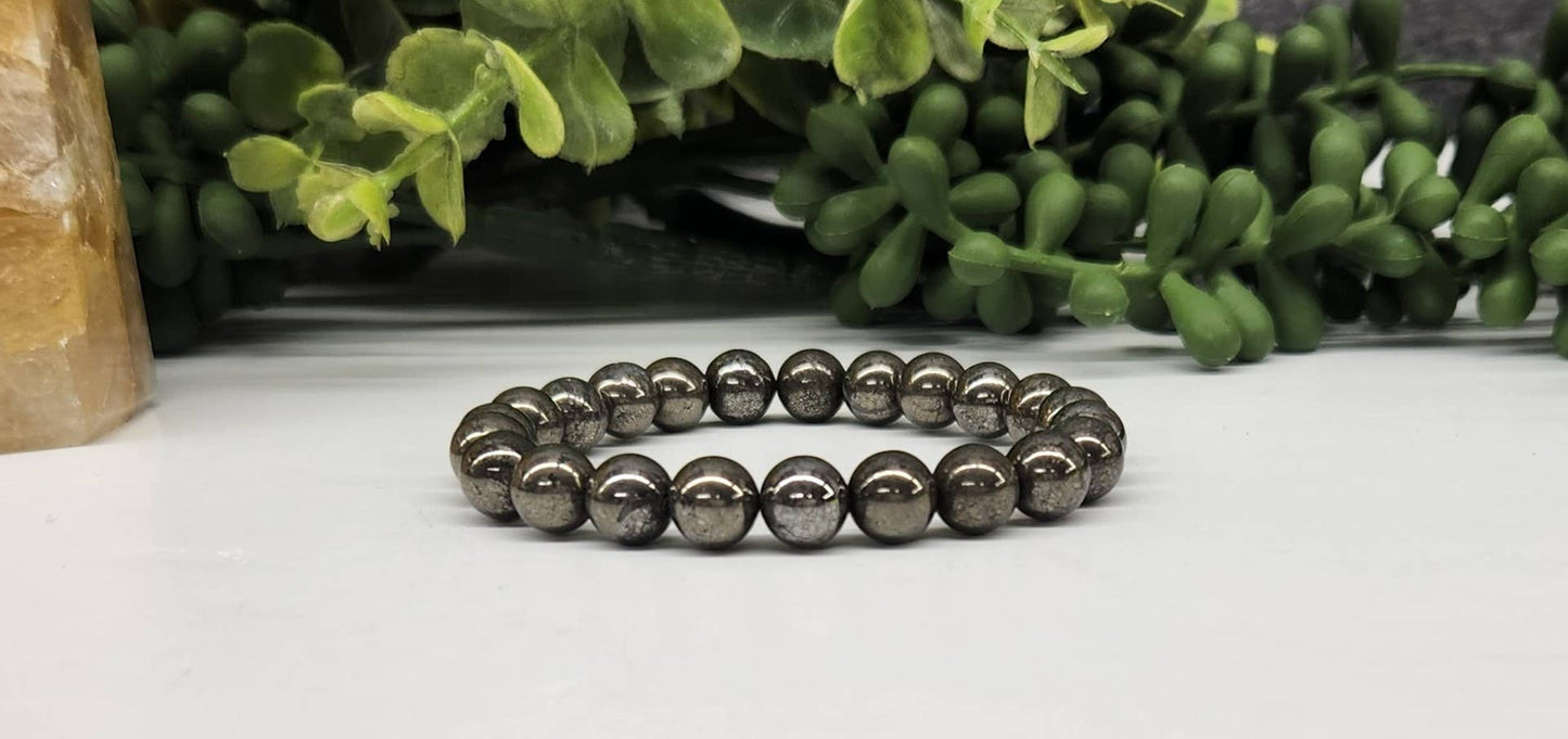Pyrite Stretchable Bracelet 8MM beads
