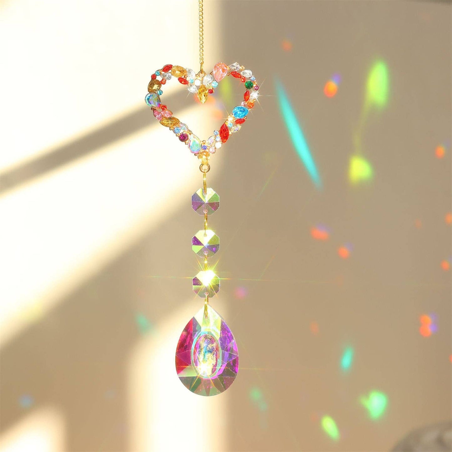 3+ Colorful Crystal Suncatcher Hanging DPH1923: Set