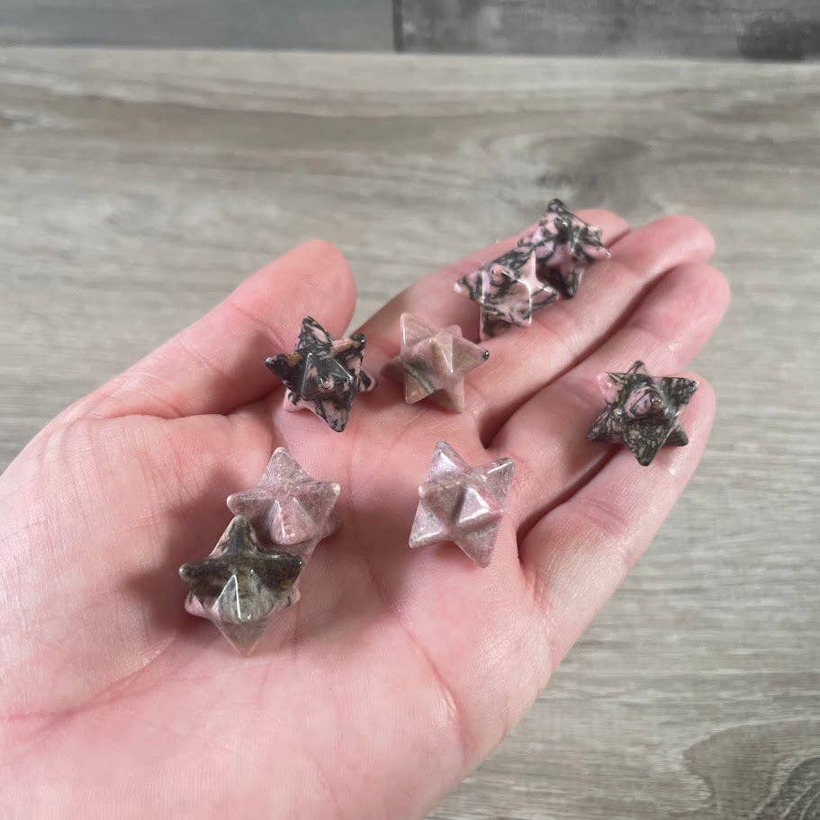 Gemstone Merkaba Star Sacred Geometry Crystal – 1/2 Inch: Obsidian