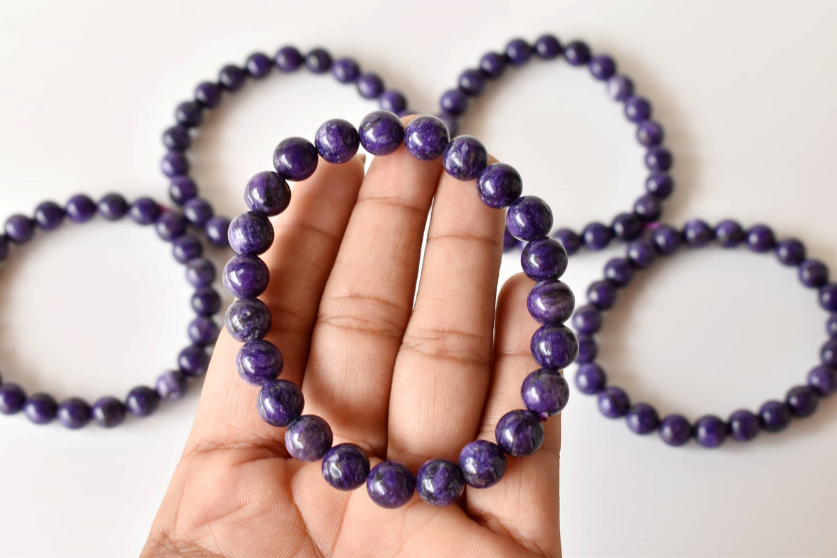 Healing Bracelet | Charoite Bracelet | Gemstone Bracelet: 8mm
